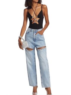 Torn by Ronny Kobo Mariah Crystal Slit Jeans 27